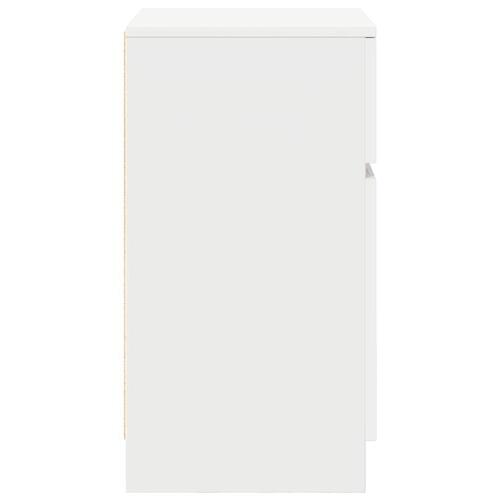 Sengebord 39x35x65 cm konstrueret træ hvid