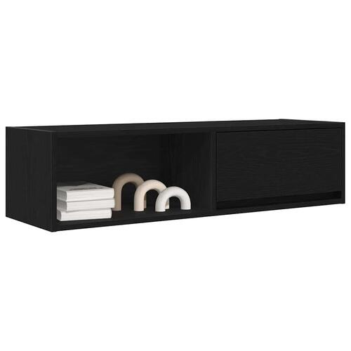 Tv-borde 2 stk. 100x31x25,5cm konstrueret træ sort egetræsfarve