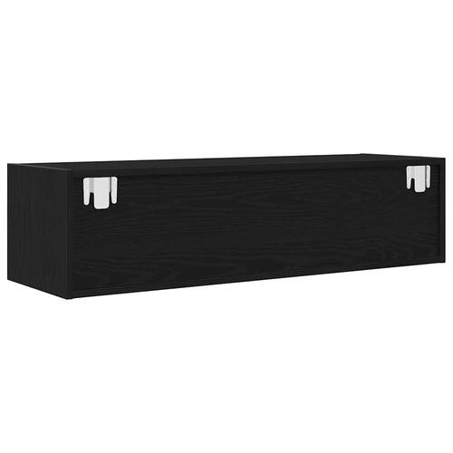 Tv-borde 2 stk. 100x31x25,5cm konstrueret træ sort egetræsfarve