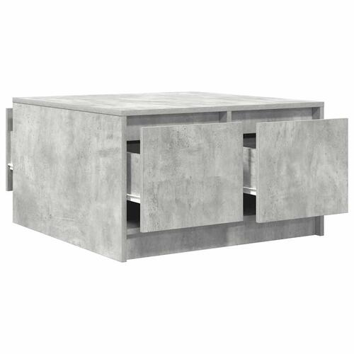 Sofabord med skuffer 70,5x70x40 cm betongrå
