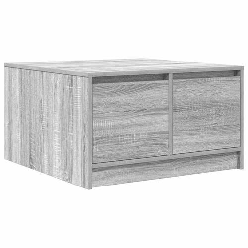 Sofabord med skuffer 70,5x70x40 cm grå sonoma-eg