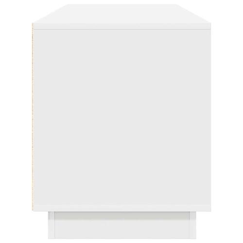 Tv-bord med LED-lys 160,5x41x50 cm hvid