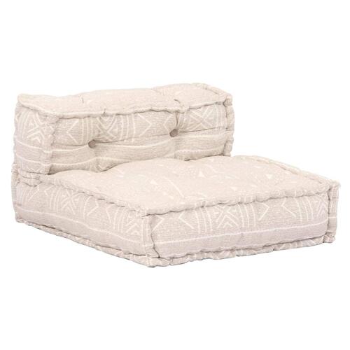 4-personers modulær puf stof beige