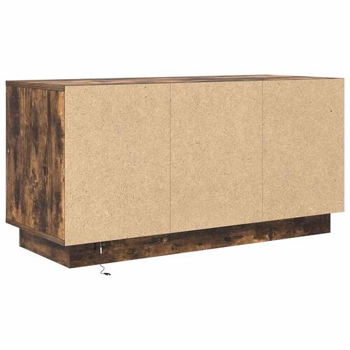 Tv-bord med LED-lys 100x41x50 cm røget egetræsfarve