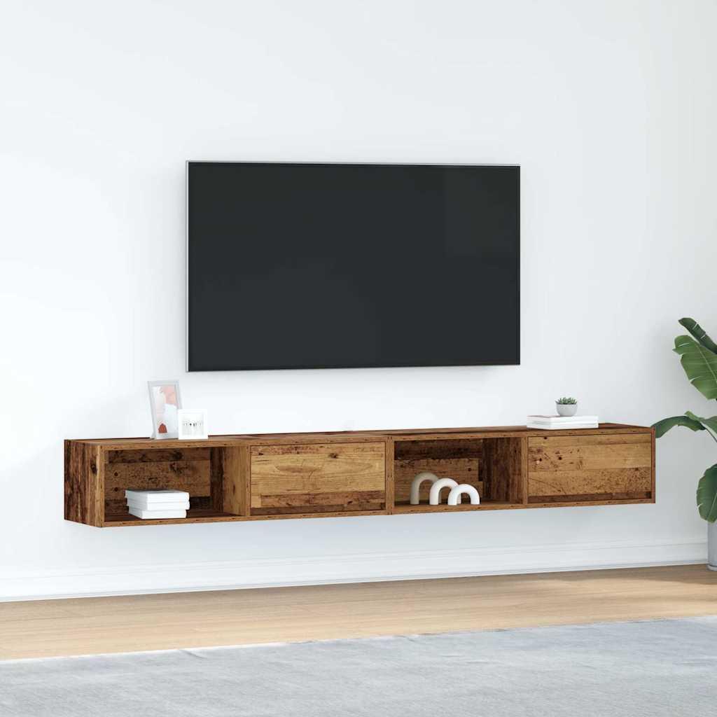 Tv-Bord 60X31X25,5 Cm Konstrueret Træ - 2 / 100 cm / Gammelt træ
