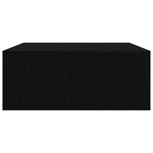 Sofabord med skuffer 100x100x40 cm sort egetræsfarve