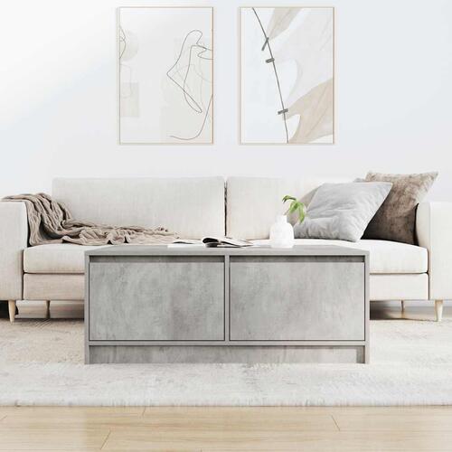 Sofabord med skuffer 100x100x40 cm betongrå