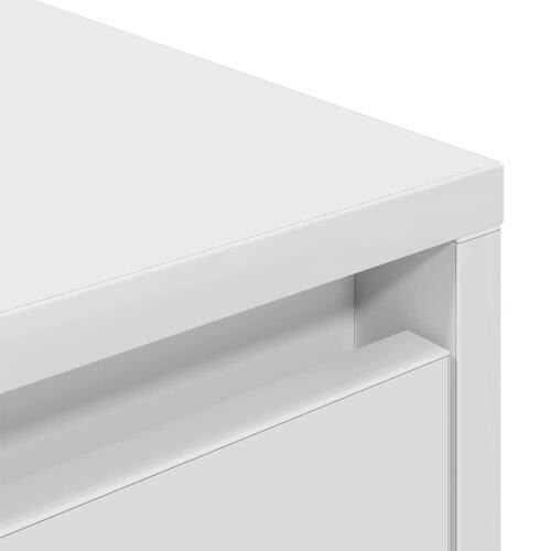 Tv-bord med LED-lys 193,5x41x50 cm hvid