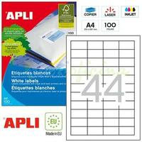 Selvklæbende etiketter Apli 1285 100 Ark 48,5 x 25,4 mm Hvid