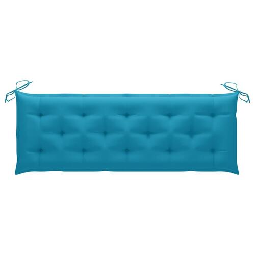 Hynde til havebænk 150x50x7 cm stof lyseblå