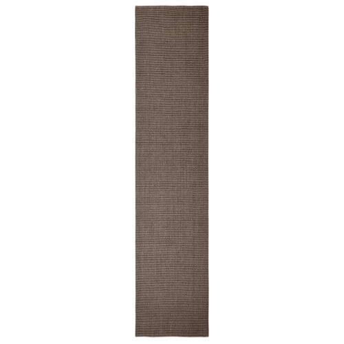 Gulvtæppe 66x300 cm naturlig sisal brun