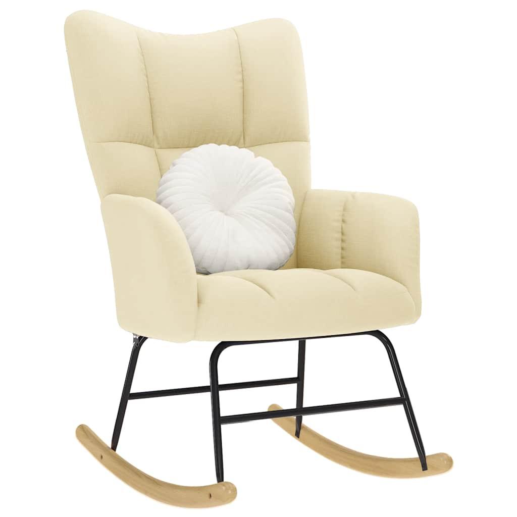 Gyngestol stof cremefarvet