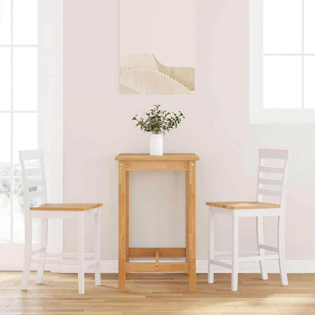 Barstole Stof Hvid - hvid og naturfarvet