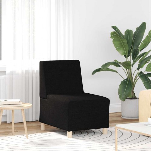 Modulær sofa uden armlæn sort 55 cm stof