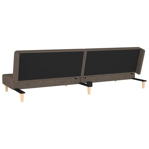 2-personers sovesofa med 2 puder - brun