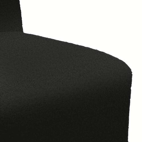 Modulær sofa uden armlæn sort 55 cm krøllet uldlignende stof