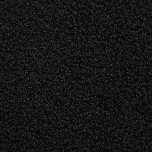 Modulær sofa uden armlæn sort 55 cm krøllet uldlignende stof