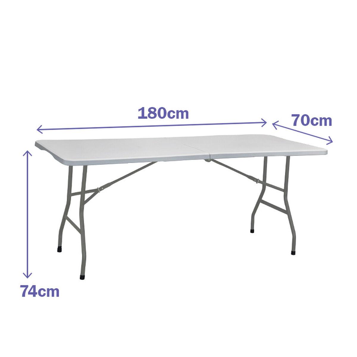 Sammenklappeligt bord Marbueno Grå 70 x 74 x 180 cm billede