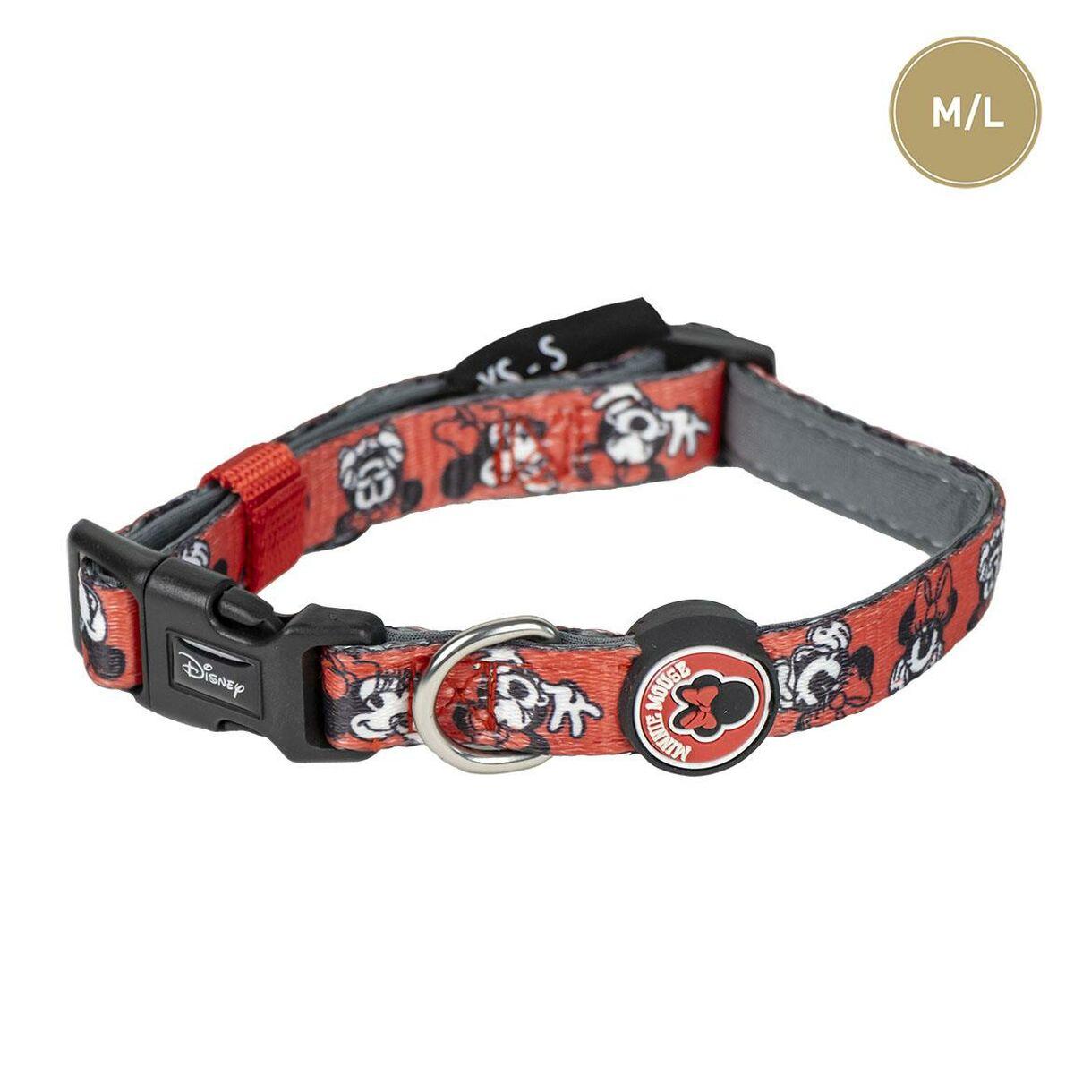 Minnie Mouse hundehalsbånd M/L - rød, justerbart