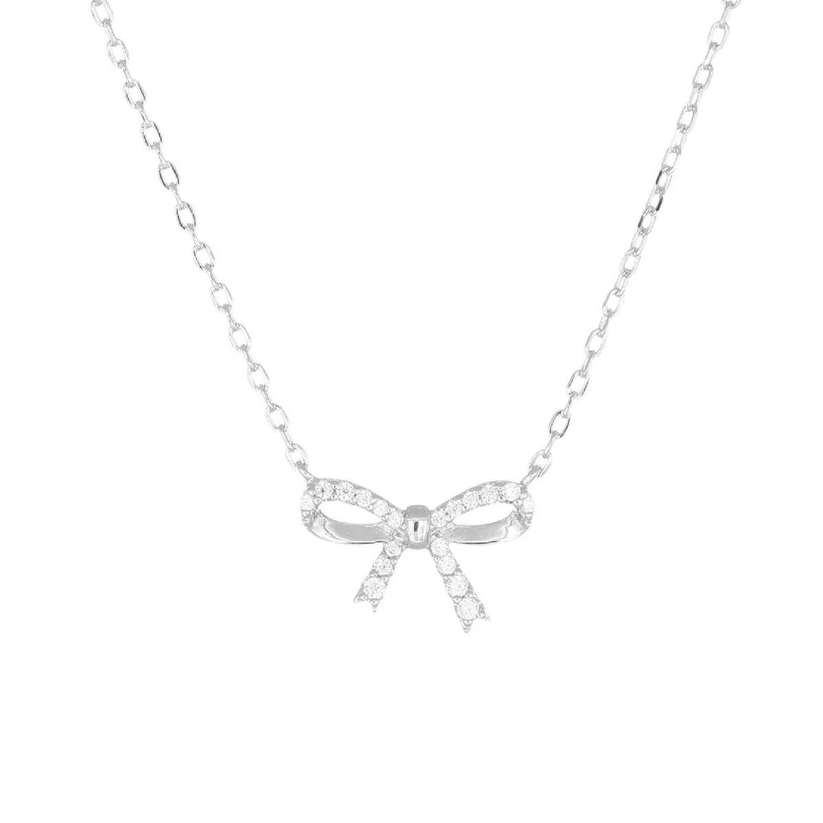 Amen vedhæng til kvinder - sølvfarvet sløjfe