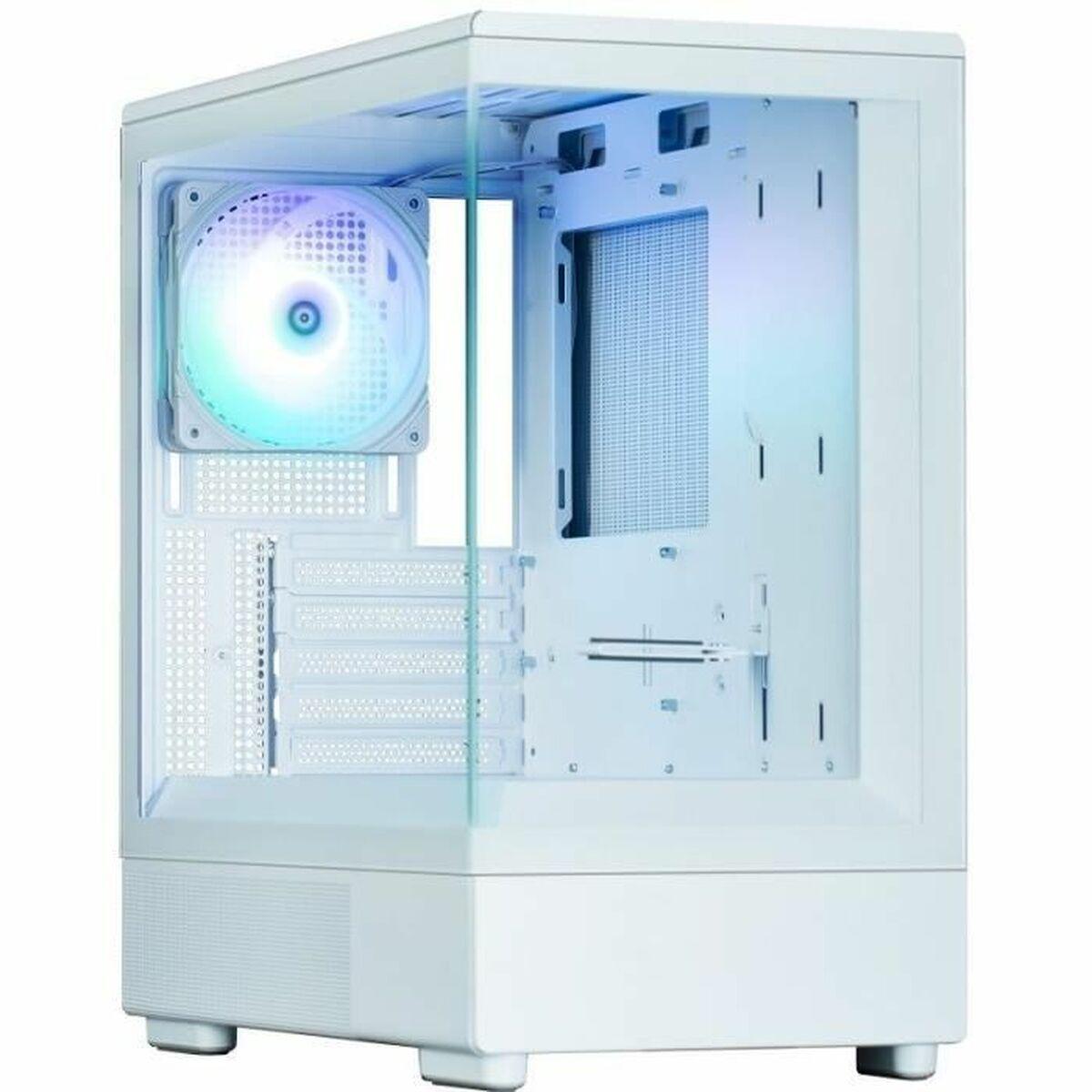Zalman P10 ATX semi-tårn - hvid med hærdet glas billede