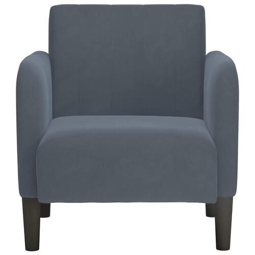 Sofastol med armlæn 54 cm fløjl mørkegrå