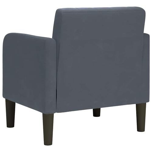 Sofastol med armlæn 54 cm fløjl mørkegrå