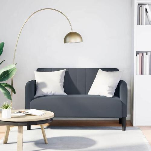 Elskovssofa 109 cm fløjl mørkegrå