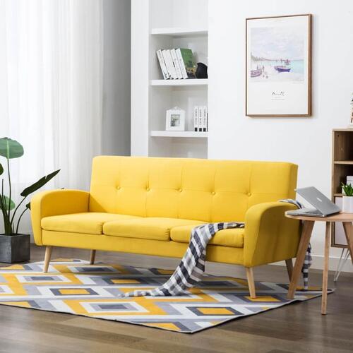 3-personers sofa stof gul