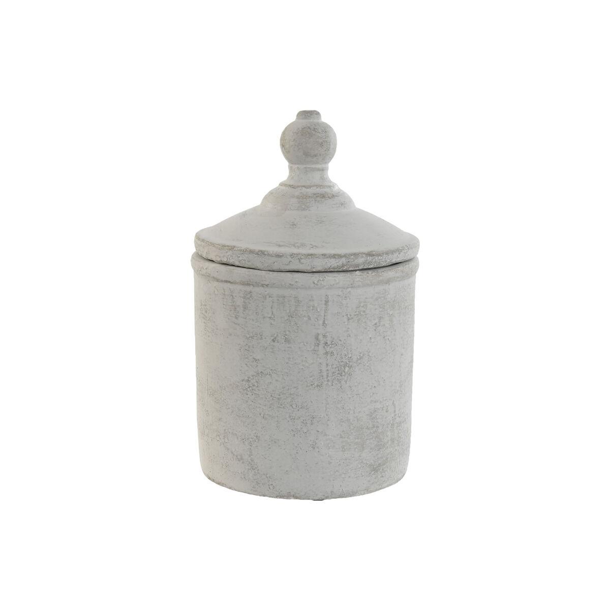 Vase - grå cement, orientalsk, 15 × 15 × 25 cm