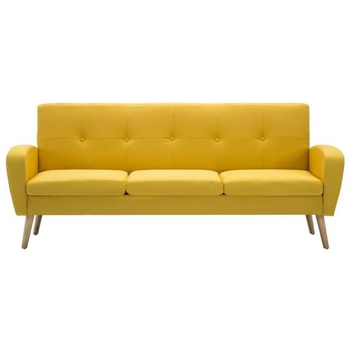 3-personers sofa stof gul