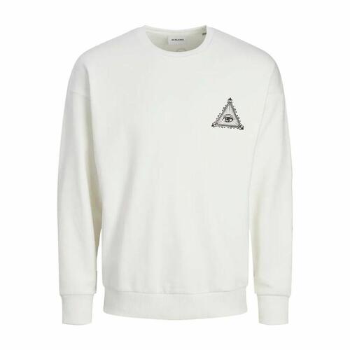 Sweaters uden Hætte til Mænd Jack & Jones Jjmystic Hvid Brun M