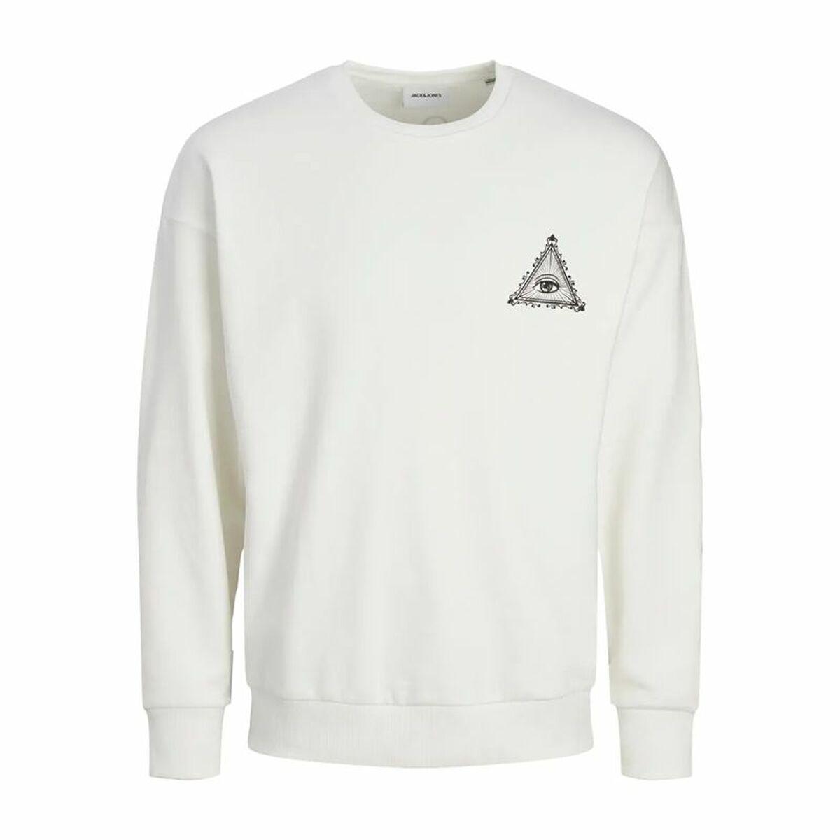 Sweaters uden Hætte til Mænd Jack & Jones Jjmystic Hvid Brun M