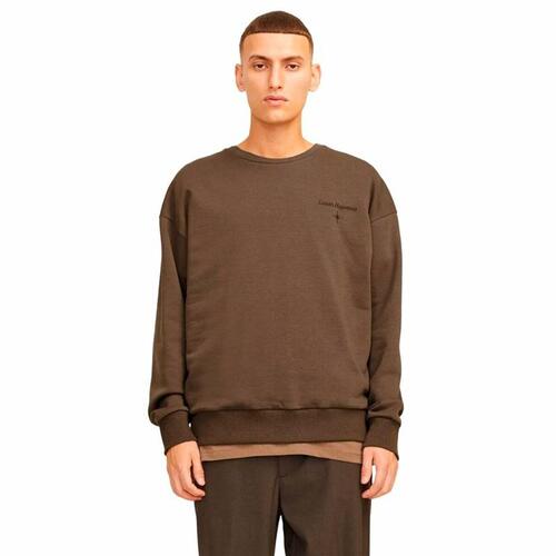 Sweaters uden Hætte til Mænd Jack & Jones Jjmystic Hvid Brun M