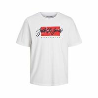 Kortærmet T-shirt til Mænd Jack & Jones tiley Hvid XL