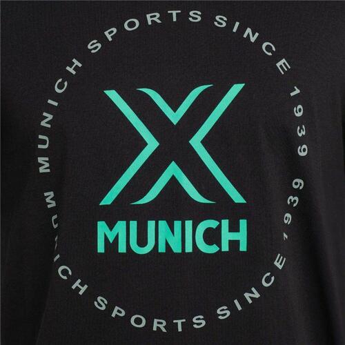Kortærmet Sport T-shirt Munich Sort XL