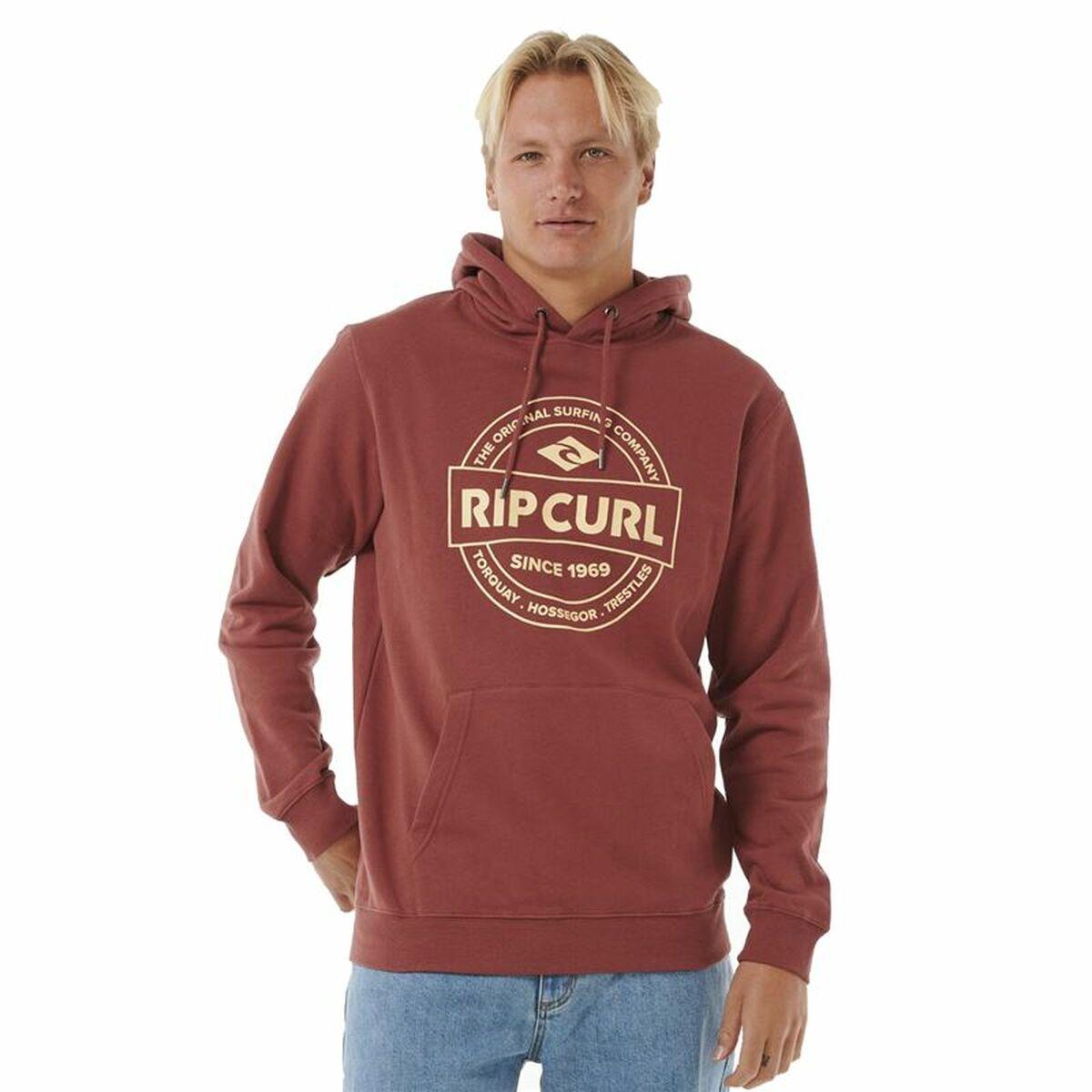 Hættetrøje til Mænd Rip Curl Stapler Hood Brun M