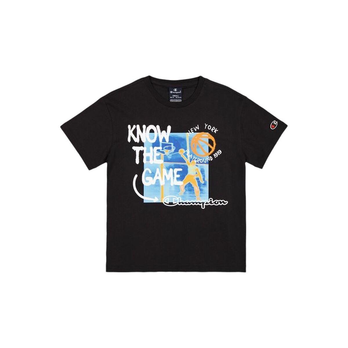 Kortærmet Sport T-shirt Champion Sort M
