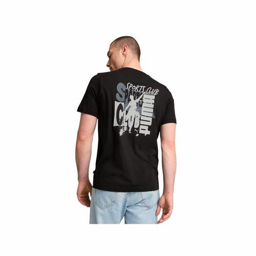 Kortærmet T-shirt til Mænd Puma Graphics Puma Sports Club Sort M