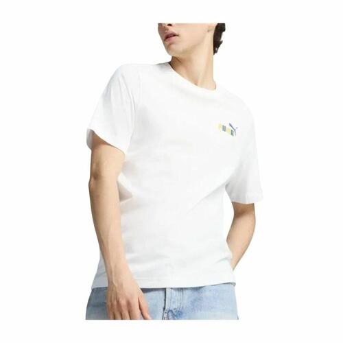 Kortærmet T-shirt til Mænd Puma Graphics Puma Sports Club Hvid M