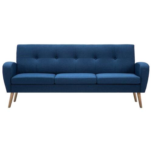 3-personers sofa i stof blå