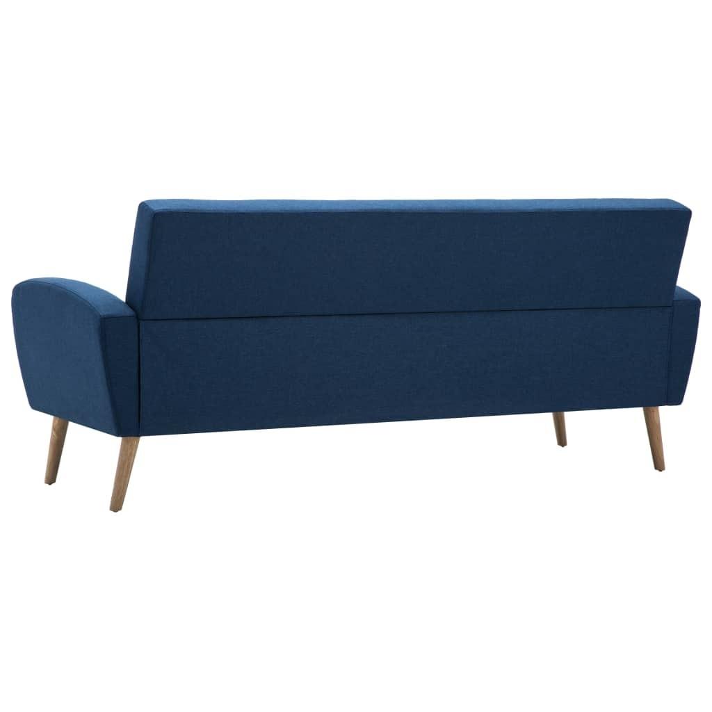 3-personers sofa i stof blå