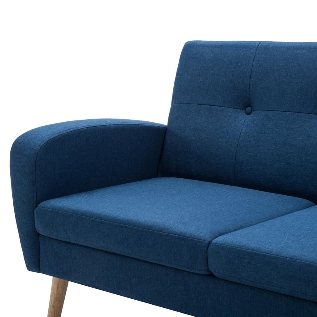 3-personers sofa i stof blå
