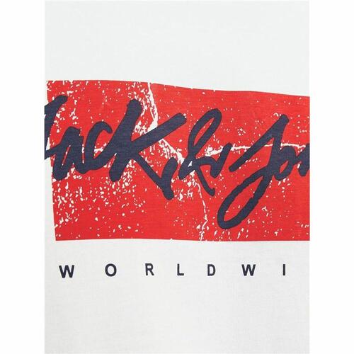 Kortærmet T-shirt til Mænd Jack & Jones tiley Hvid M