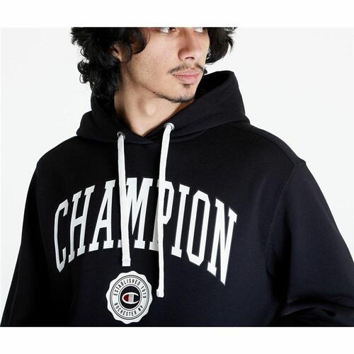 Hættetrøje til Mænd Champion Sort XL