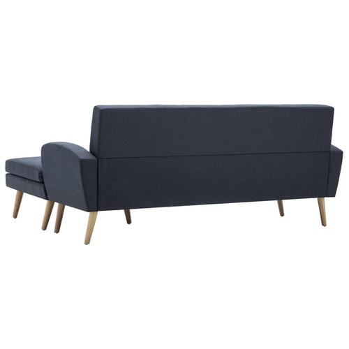 Chaiselong sofa stofbeklædning 186 x 136 x 79 cm mørkegrå