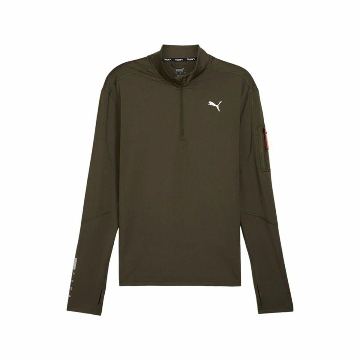 Puma Flex 1/4 Zip sweatshirt uden hætte - mørkegrøn (M)