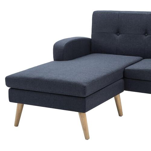 Chaiselong sofa stofbeklædning 186 x 136 x 79 cm mørkegrå