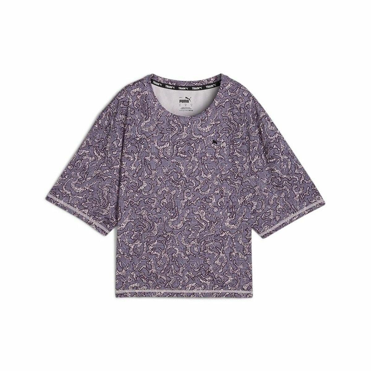 Kortærmet T-shirt til Kvinder Puma Train Favorite Aop Crop Mujer Lilla S