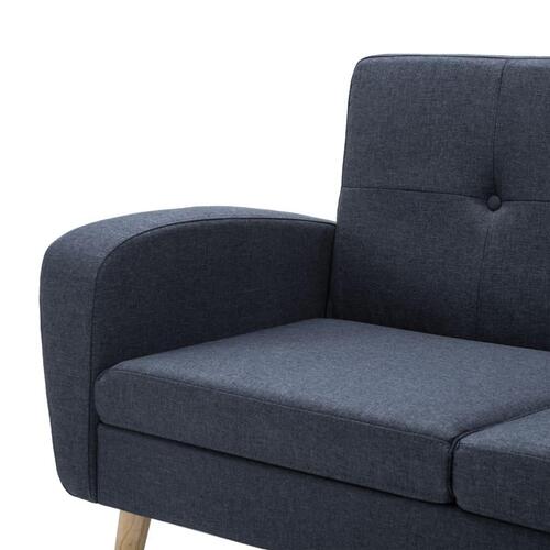 Chaiselong sofa stofbeklædning 186 x 136 x 79 cm mørkegrå